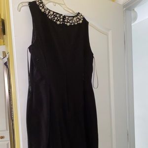 Calvin Klein Black Dress with Pear Neckline